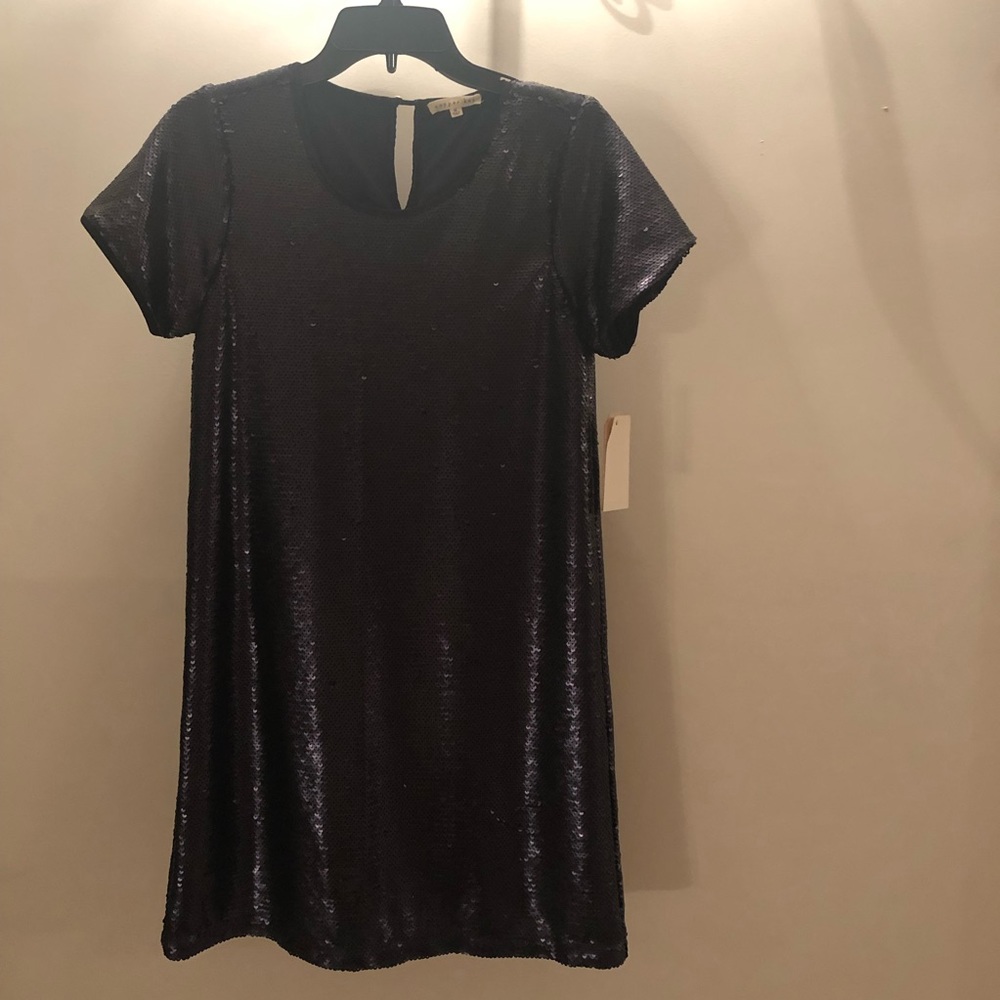 Girls’ Copper Key Midnight Navy Sequin Dress